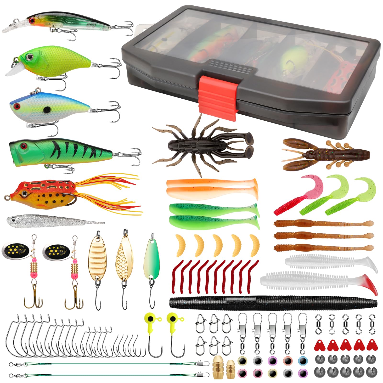 TRUSCEND® Fishing Lure Making Kit with Tackle Box 128pcs