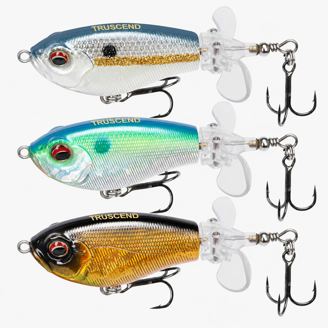 double plopper fishing lure River to Sea 3/8oz Topwater #2 Whopper Plopper 190 7 Tackle - River2Sea USA Double