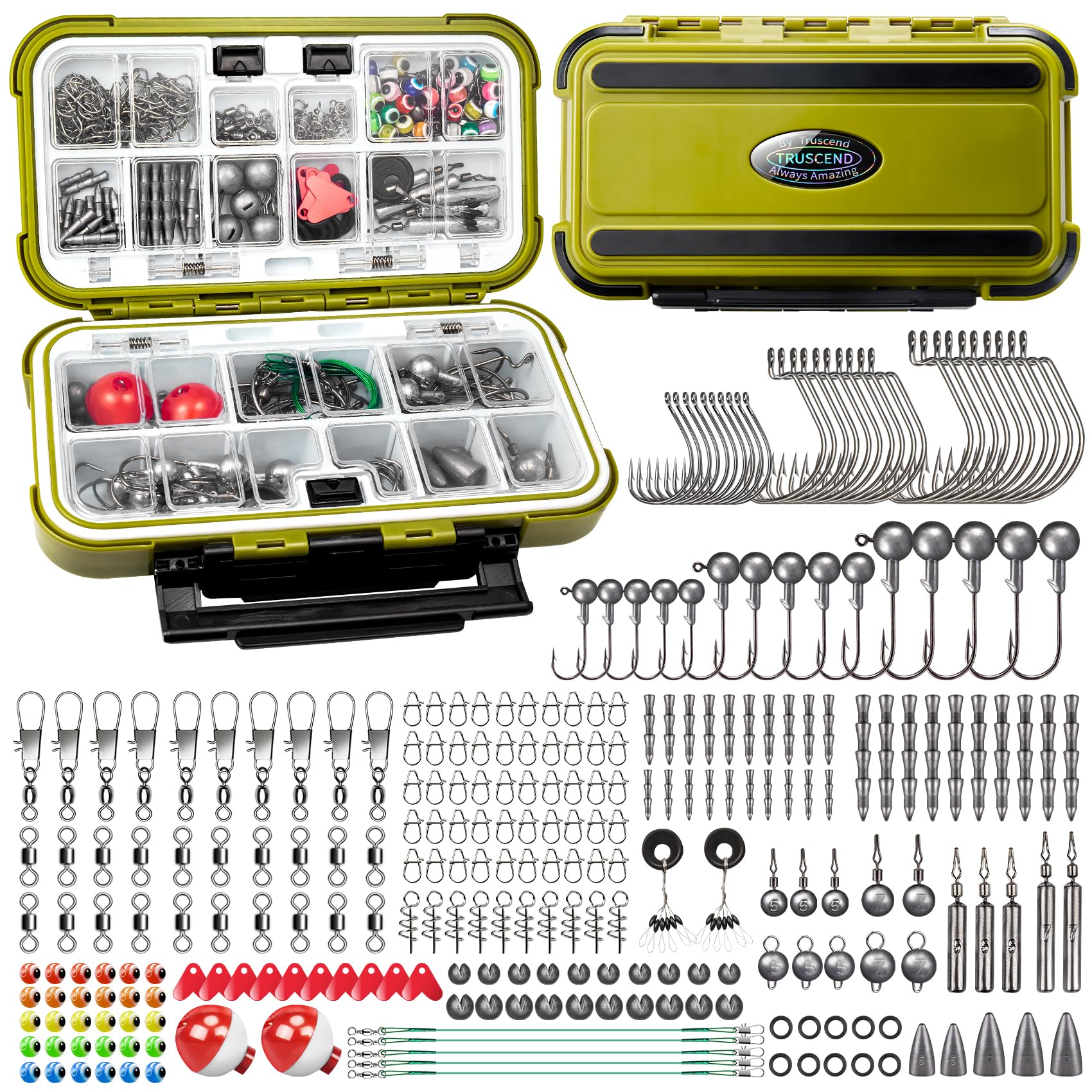 Fishing Lures Accessories Kit with Tackle Box | 255pcs – Truscend