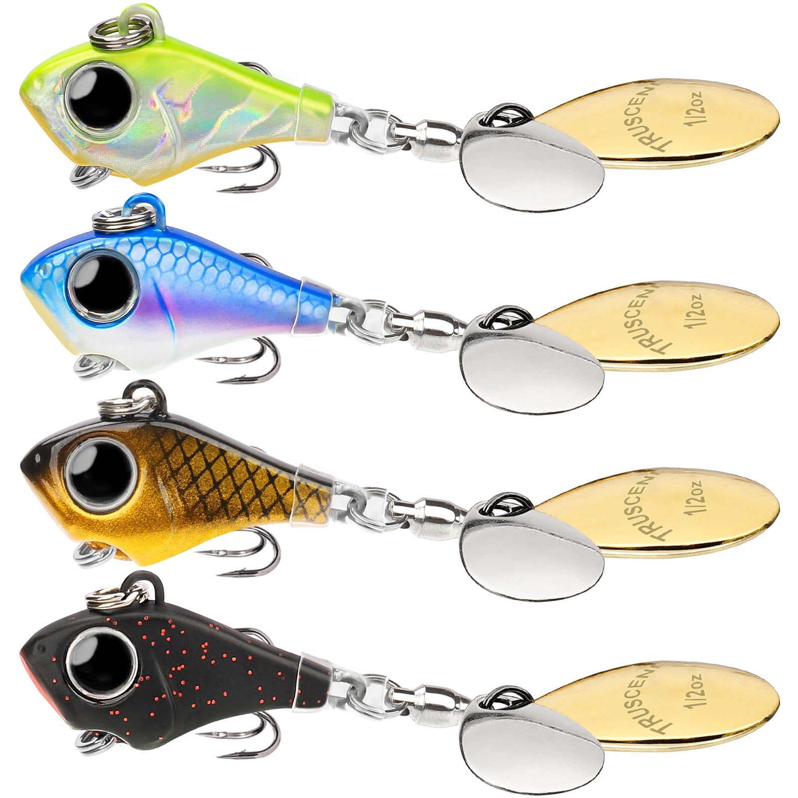 1/2 oz / 4pcs VIBE Spinners Easy Catch Search Bait