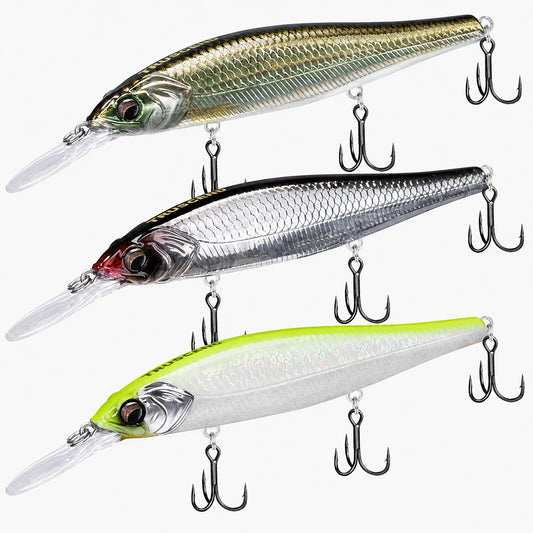 Long Lip Suspending Jerkbait Fishing Lure with BKK Hooks
