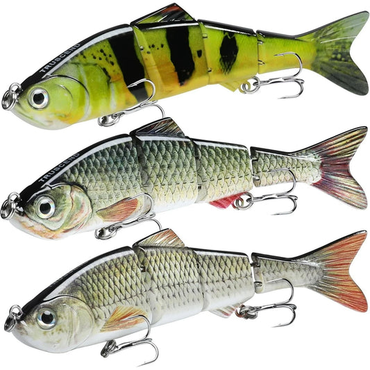 TRUSCEND Easy Catch Swimmax, Magic Noisy Turbulent Wiggling and Vibrating Action for More Bites, Lifelike Fishing Lures for All Species, Swimbait for Relax Family Fishing Must-Have for Lovely Anglers