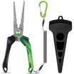 TRUSCEND Lockable Fishing Pliers na may High Tungsten Cutter, Makabagong Ergonomic Handy Handle, Saltwater Corrosion Resistant Teflon Coated Fishing Tool, Super Light Multi-Function Fishing Gifts [WM]