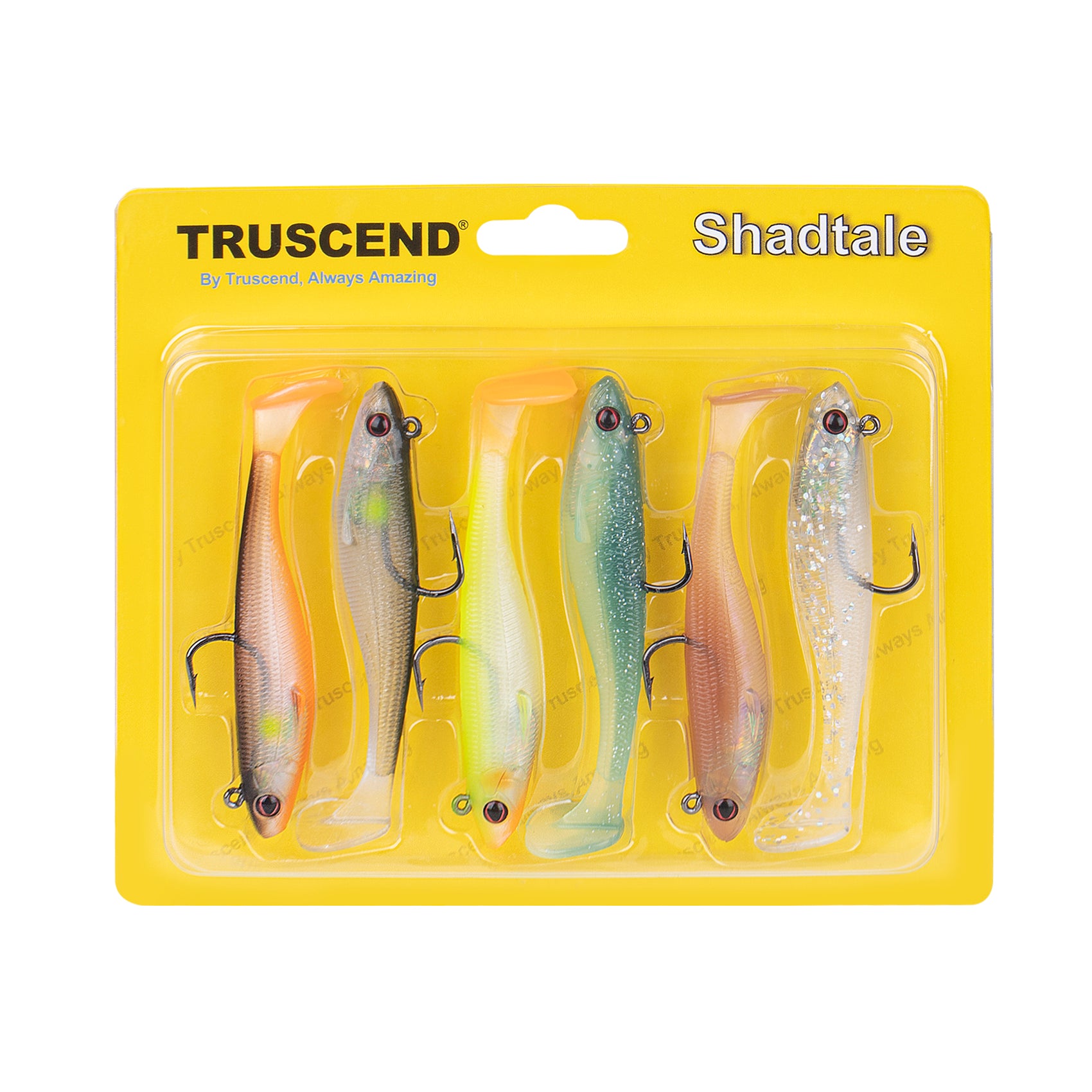Shadtail Soft Swimbait | Paddle Tail Fishing Lure with BKK Hooks TWN (2.8in/7cm) - 6pcs Shadtail Soft Swimbait | Paddle Tail Fishing Lure with BKK Hooks TWN (2.8in/7cm) - 6pcs