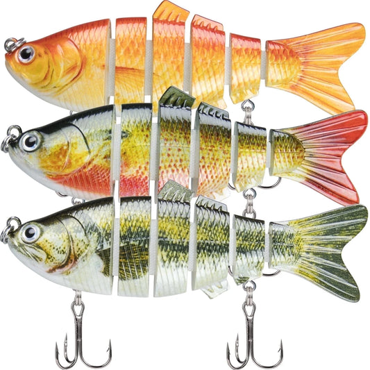 TRUSCEND Easy Catch Swimmax, Magic Noisy Turbulent Wiggling and Vibrating Action for More Bites, Lifelike Fishing Lures for All Species, Swimbait for Relax Family Fishing Must-Have for Lovely Anglers