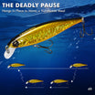 Mga Suspending Jerkbait Fishing Lure ng TRUSCEND, Precision-Engineered Minnow Lure na may Tunog, Mas Malayo ang Hagis, Mas Maliwanag ang Silaw at Mas Malakas ang Ingay na Jerkbaits para sa Black Bass Walleye Pike [WM]