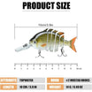 TRUSCEND Swimmax Creek Fishing King, Lifelike Fishing Lures for Bass Trout Crappie Bluegill Panfish, Smallest Jointed Swimbaits for Freshwater, Easy Catch Crankbait Fishing Gifts for Family Fishing [WM]