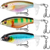TRUSCEND PoPobait na may BKK Hooks, Top Water Whopper Plopper Fishing Lures para sa Bass Walleye Pike Catfish, Lumulutang na Lure para sa Fresh Water o Saltwater Amazing Lures Fishing Gifts para sa Family Fishing [WM]