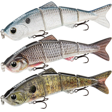 TRUSCEND Easy Catch Swimmax, Magic Noisy Turbulent Wiggling at Vibrating na Aksyon para Mas Maraming Kagat, Segmented Swimbait na Pinagdikit ng Dyneema Strongest Fiber, Parang Tunay na Pang-akit sa Pangingisda para sa Family Fishing [WM]