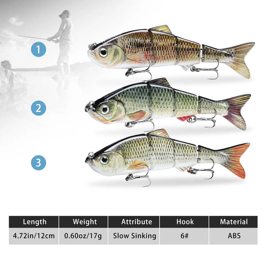TRUSCEND Easy Catch Swimmax, Magic Noisy Turbulent Wiggling and Vibrating Action for More Bites, Lifelike Fishing Lures for All Species, Swimbait for Relax Family Fishing Must-Have for Lovely Anglers