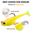 TRUSCEND Easy Catch Shadtale with BKK Branded Hook, Unique Vibrating Swim and Trembly Jigging Action for More Bites, Durable TPE Soft Fishing Lures for Bass Crappie Trout Walleye, Keep Separately