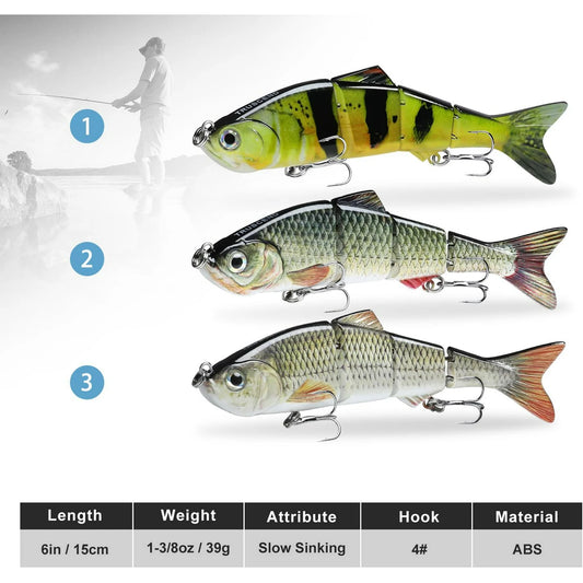 TRUSCEND Easy Catch Swimmax, Magic Noisy Turbulent Wiggling and Vibrating Action for More Bites, Lifelike Fishing Lures for All Species, Swimbait for Relax Family Fishing Must-Have for Lovely Anglers