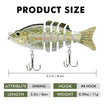 TRUSCEND Fishing Lures for Bass Swimbaits para sa Panghuhuli ng Bass Segmented Multi Jointed Swim Baits Mabagal Lumulubog na Pain sa Paglangoy para sa Panghuhuli sa Tubig-Tabang at Tubig-Alat na Gear Kit ng Pain Regalo sa Pangingisda Plugs 3in/0.4oz [WM]