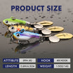 TRUSCEND Swimming o Jigging Fishing Spinners na may Two-Way Spinning Spoons System, Trout Spinner Fishing Lures na may Flash Copper Body at Blade para sa Freshwater at Saltwater Blade Bait para sa Bass Walleye [WM]