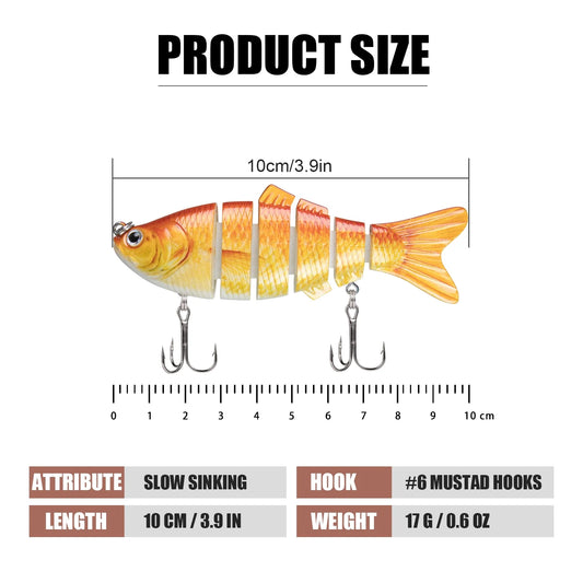 TRUSCEND Easy Catch Swimmax, Magic Noisy Turbulent Wiggling and Vibrating Action for More Bites, Lifelike Fishing Lures for All Species, Swimbait for Relax Family Fishing Must-Have for Lovely Anglers