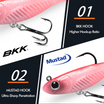 TRUSCEND Duramax Soft Fishing Lures with BKK Hooks, Easy Catch Curly & T-Tail for Trembly Sinking & Vibrating Swim, UV or Glow Effect for All Conditions, Pre-rigged Swimbait for Bass Trout Crappie [WM]
