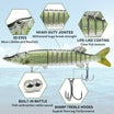 TRUSCEND Easy Catch Swimmax, Mahiwagang Maingay at Lumiliko-likong Gumagalaw para sa Mas Maraming Kagat, Segmented Swimbait na Pinagdikit ng Dyneema Strongest Fiber, Makatotohanang Lure Pangisda para sa Nakakarelaks na Pangingisda ng Pamilya [WM]