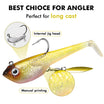 TRUSCEND Easy Catch Pre-Rigged Soft Lures, Unique Vibrating Swim Action and Trembly Sinking Move for More Bites, Amazing Soft Swimbait for Family Fishing, Fishing Lures for Bass Trout Crappie Walleye [WM]