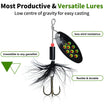 TRUSCEND 12 Pcs Rooster Tail Spinnerbaits Pamingwit na Lures, Bass Fishing Jigs na may Two-Way Spinning Spoons System, Freshwater Saltwater Crappie Jigs, Blade Baits para sa Bass Trout Walleye 3in/0.23oz [WM]