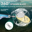 TRUSCEND Swimming o Jigging Fishing Spinners na may Two-Way Spinning Spoons System, Rooster Tail Fishing Lures na may Flash Copper Body at Blade Pang-freshwater at Pang-saltwater na Blade Bait para sa Bass Walleye Trout [WM]