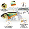 TRUSCEND PoPobait na may BKK Hooks, Top Water Whopper Plopper Fishing Lures para sa Bass Walleye Pike Catfish, Floating Lure para sa Freshwater o Saltwater Amazing Lures Fishing Gifts para sa Pangingisda ng Pamilya [WM]