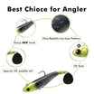 TRUSCEND Easy Catch Pre-Rigged Soft Lures, Unique Vibrating Swim Action and Trembly Sinking Move for More Bites, Amazing Soft Swimbait for Family Fishing, Fishing Lures for Bass Trout Crappie Walleye [WM]