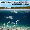 TRUSCEND Swimming o Jigging Fishing Spinners na may Two-Way Spinning Spoons System, Rooster Tail Fishing Lures na may Flash Copper Body at Blade Pang-freshwater at Pang-saltwater na Blade Bait para sa Bass Walleye Trout [WM]