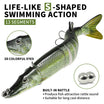 TRUSCEND Easy Catch Swimmax, Mahiwagang Maingay at Lumiliko-likong Gumagalaw para sa Mas Maraming Kagat, Segmented Swimbait na Pinagdikit ng Dyneema Strongest Fiber, Makatotohanang Lure Pangisda para sa Nakakarelaks na Pangingisda ng Pamilya [WM]