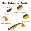 TRUSCEND Easy Catch Pre-Rigged Soft Lures, Unique Vibrating Swim Action and Trembly Sinking Move for More Bites, Amazing Soft Swimbait for Family Fishing, Fishing Lures for Bass Trout Crappie Walleye [WM]