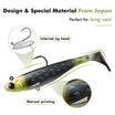 TRUSCEND Easy Catch Pre-Rigged Soft Lures, Unique Vibrating Swim Action and Trembly Sinking Move for More Bites, Amazing Soft Swimbait for Family Fishing, Fishing Lures for Bass Trout Crappie Walleye [WM]