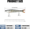 TRUSCEND Swimmax Fishing Lure na may BKK Hook, Madaling Makahuli: Umiindayog, Umiindayog, Gumagawa ng Ingay, Matibay na Dyneema Fiber Jointed Swimbait para sa Bass, Trout, Crappie, Tamang-tama para sa Family Fishing [WM]