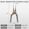 TRUSCEND Fishing Pliers, Lockable Handy Fishing Gear na may Makabagong Ergonomical Handle, Corrosion Saltwater Resistant Teflon Coated Fishing Tool, Multi-Function Fishing Plier na may Mo-V Cutter [WM]