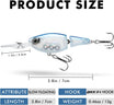 TRUSCEND Easy Catch SwimMax na may BKK Hooks, Magic Noisy Wiggling at Vibrating Actions para sa Maraming Kagat, Parang Tunay na Pang-akit sa Pangisda para sa Bass Trout Walleye Crappie, Pinakamatibay na Dyneema Fiber Jointed Swimbait [WM]