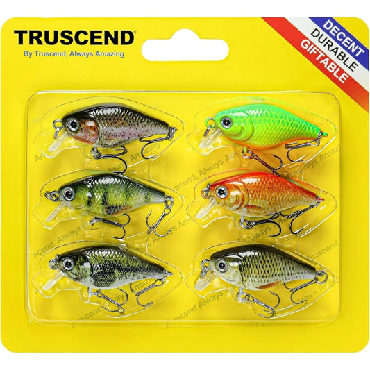 TRUSCEND Swimmax Creek Fishing King, Lifelike Fishing Lures for Bass Trout Crappie Bluegill Panfish, Smallest Jointed Swimbaits for Freshwater, Easy Catch Crankbait Fishing Gifts for Family Fishing