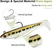 TRUSCEND Easy Catch Shadtale na may BKK Hooks, Natatanging Vibrating Swim at Trembly Jigging Action para sa Mas Maraming Kagat, Kamangha-manghang Soft Fishing Lures para sa Bass, Trout, Crappie, Mahalaga para sa Family Fishing [WM]