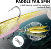 TRUSCEND Easy Catch Pre-Rigged Soft Lures, Natatanging Vibrating Swim Action at Trembly Sinking Move para sa Mas Maraming Kagat, Kamangha-manghang Soft Swimbait para sa Family Fishing, Fishing Lures para sa Bass Trout Crappie Walleye [WM]