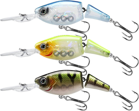 TRUSCEND Easy Catch SwimMax with BKK Hooks, Magic Noisy Wiggling and Vibrating Actions for More Bites, Lifelike Fishing Lures for Bass Trout Walleye Crappie, Strongest Dyneema Fiber Jointed Swimbait [WM]