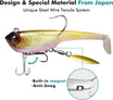 TRUSCEND Easy Catch Pre-Rigged Soft Lures, Natatanging Vibrating Swim Action at Trembly Sinking Move para sa Mas Maraming Kagat, Kamangha-manghang Soft Swimbait para sa Family Fishing, Fishing Lures para sa Bass Trout Crappie Walleye [WM]