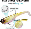TRUSCEND Easy Catch Pre-Rigged Soft Lures, Natatanging Vibrating Swim Action at Trembly Sinking Move para sa Mas Maraming Kagat, Kamangha-manghang Soft Swimbait para sa Family Fishing, Fishing Lures para sa Bass Trout Crappie Walleye [WM]