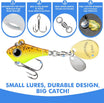 Wide Search Cover VIBE Tail Spinner, Madaling Huli na Lure na May Vibrating, BKK Super Slide Sharp Hook, Tumpak na Mahabang Cast na Spinner para sa Bass, Trout, Crappie [WM]
