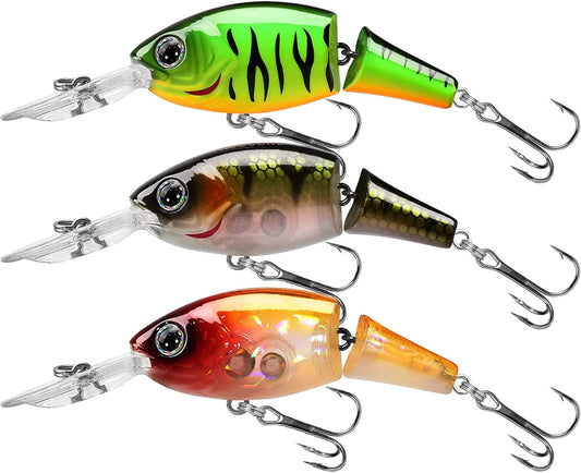 TRUSCEND Easy Catch SwimMax with BKK Hooks, Magic Noisy Wiggling and Vibrating Actions for More Bites, Lifelike Fishing Lures for Bass Trout Walleye Crappie, Strongest Dyneema Fiber Jointed Swimbait