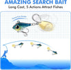 Pang-malawakang VIBE Tail Spinner, Madaling Makahuli ng Lure sa Pangingisda na may Vibrating, BKK Super Slide Sharp Hook, Tumpak na Pang-malayuang Cast na Pangisda para sa Bass, Trout, Crappie [WM]