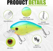 TRUSCEND Shallow or Deep Diving Crankbait na may BKK Hooks, Wobble Fishing Lures para sa Bass Trout Crappie Walleye, Sinking Lipless Vibe Crank Bait para sa Bass Pike, Amazing Swimbait para sa Family Fishing [WM]（副本）