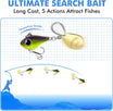 TRUSCEND Vibespinner Lures with BKK Hooks – Easy Catch: 4 Actions (Vibrate/Swim/Flash/Jig) for More Bites, Longer Cast Search Bait – Jigs for Bass, Crappie, Trout– Ideal for Family Fishing [WM]