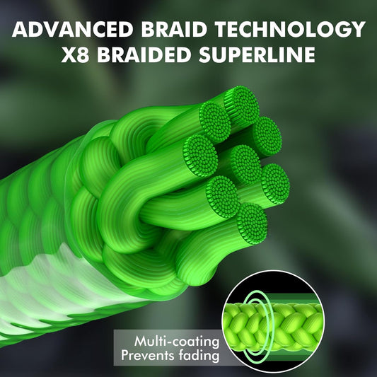 TRUSCEND X8 Braided Fishing Line, Durable and Valuable PE Braid Line for Professional, More Thinner More Smoother Performance for Casting Well, Must-Have Freshwater Fishing Gear, Fishing Gift for Men [WM]