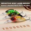 TRUSCEND Easy Catch SwimMax na may BKK Hooks, Mahiwagang Maingay na Paggalaw at Panginginig para sa Mas Maraming Kagat, Parang Totoong Pang-akit sa Pangingisda para sa Bass, Trout, Walleye, Crappie, Pinakamatibay na Dyneema Fiber Jointed Swimbait [WM]