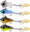 TRUSCEND Vibespinner Lures with BKK Hooks – Easy Catch: 4 Actions (Vibrate/Swim/Flash/Jig) for More Bites, Longer Cast Search Bait – Jigs for Bass, Crappie, Trout– Ideal for Family Fishing [WM]