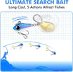 TRUSCEND Vibespinner Lures with BKK Hooks – Easy Catch: 4 Actions (Vibrate/Swim/Flash/Jig) for More Bites, Longer Cast Search Bait – Jigs for Bass, Crappie, Trout– Ideal for Family Fishing [WM]