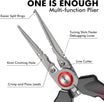 TRUSCEND Lockable Fishing Pliers na may High Tungsten Cutter, Makabagong Ergonomic na Hawakan, Saltwater Corrosion Resistant Teflon Coated Fishing Tool, Super Light Multi-Function Fishing Gifts [WM]