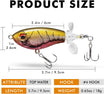 PoPobait Topwater Bassköder Plopper-Köder | Doppeltes Blatt